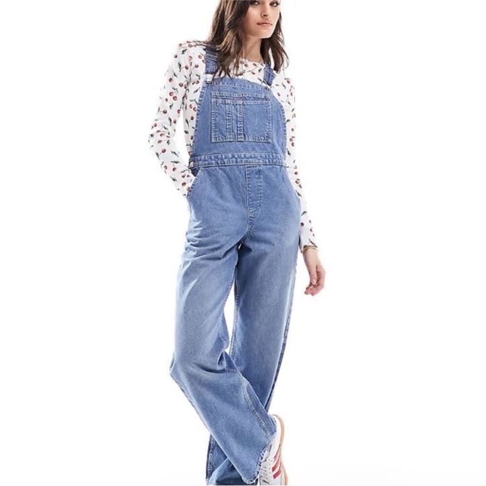 Vintage SUN & SEA Women's Denim Overalls Wide Leg - Size M